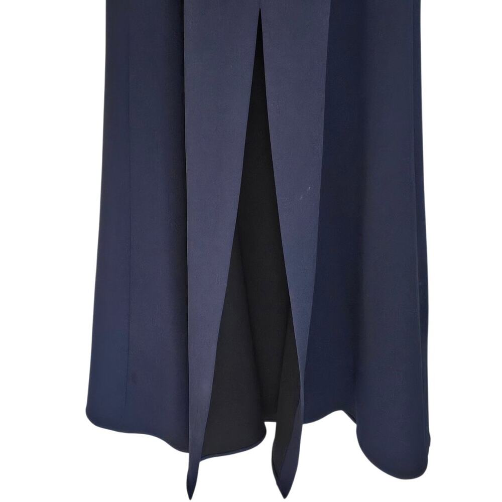 BCBG Max Azaria Navy Blue Veranna Cutout Lace-Back Elegant Gown Size 2 Tall - Picture 7 of 14
